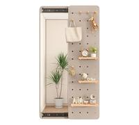 Genérico Paneles organizadores de Pared Perforados. Kit Organizador Modular de Panel Perforado, Panel de Almacenamiento y exhibición para Montaje en Pared con Espejo para la decoración del hogar, la