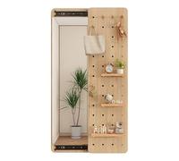 Genérico Paneles organizadores de Pared Perforados. Kit Organizador Modular de Panel Perforado, Panel de Almacenamiento y exhibición de Montaje en Pared con Espejo para la decoración del hogar, la of