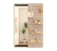 Genérico Paneles organizadores de Pared Perforados. Kit Organizador Modular de Panel Perforado, Panel de Almacenamiento y exhibición para Montaje en Pared con Espejo para la decoración del hogar, la