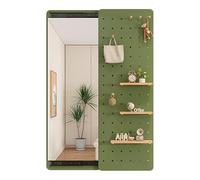 Genérico Paneles organizadores de Pared Perforados. Kit Organizador Modular de Panel Perforado, Panel de Almacenamiento y exhibición para Montaje en Pared con Espejo para la decoración del hogar, la