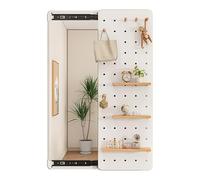 Genérico Paneles organizadores de Pared Perforados. Kit Organizador Modular de Panel Perforado, Panel de Almacenamiento y exhibición para Montaje en Pared con Espejo para la decoración del hogar, la