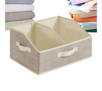 Genérico Paniers Organisateurs D'Étagère | Avec 3 Poignées Et Séparateurs Amovibles - Paniers De Rangement En Tissu | 15,75x11,81x7,87 Pouces Salle De Bain Bureau Vêtements Organisation