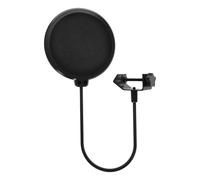 Genérico Pantalla Antipop para Micrófono,Protector De Viento para Mic | Doble Capa con Cuello Flexible Ajustable para Presentadores Y Actores