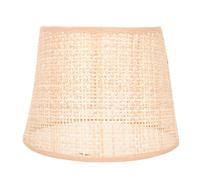 Genérico Pantalla para Lámpara de Mesa Tejida de Ratán Tamaño Cónico 22 CM Estructura de Hierro y Madera Cubierta Sencilla para Lámpara de Escritorio Adecuado para Decoración y