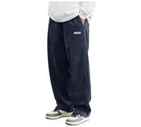 Genérico Pantalon Chandal Hombre Pantalones Hombre Cómodo Pantalón Casual Gym Jogger Deporte Chándal con Bolsillos Ropa Termico Trekking Invierno Otoño Algodón Pants Marina de Guerra L