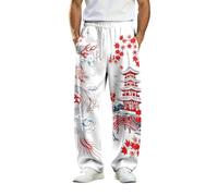 Genérico Pantalon Chandals Hombre,Pantalones Deportivos Casuales Estampados para Hombre CóModos para El DíA DíA Corte Relajado con Bolsillos Ligeros Ideales para Actividades Al Aire Libre