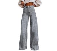 Genérico Pantalón Chino Mujer Fashion Ropa de Talla Grande de Trabajo Chinos Pantalones Anchos Comodos de Fiesta Jeans Tallas Grandes Vaqueros de Mujer Azul Claro M