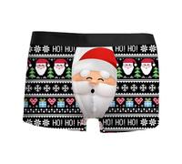Genérico Pantalón Corto Bolsillos Hombre con Estampado Digital 3D de Navidad, Transpirable, cómoda y a la Moda, con Cintura Camiseta Interior