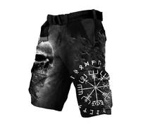 Genérico Pantalon Corto Bolsillos Hombre - Pantalones Cortos Cargo Estampados para Actividades al Libre Senderismo Trabajo Informal con cordón y Cintura elástica