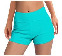 Genérico Pantalón corto de baño para mujer de bajo bragas Boxer traje de baño corto de cintura alta para playa, piscina, natación, deporte