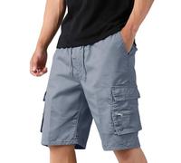 Genérico Pantalón Corto de Trabajo, Elasticos Gym Multibolsillos Bolsillo Padel Montaña Trabajo Tenis Militares Moda Senderismo Deportes Golf Pantalon Cargo Corto Hombre, 3XL