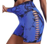 Genérico Pantalon Corto Deportivo Mujer Push Up Cintura Alta Sin Costuras Opaco Bike Yoga Fitness Mallas Cortas Mujer