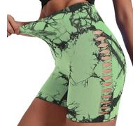 Genérico Pantalon Corto Deportivo Mujer Push Up Cintura Alta Sin Costuras Opaco Bike Yoga Fitness Mallas Cortas Mujer