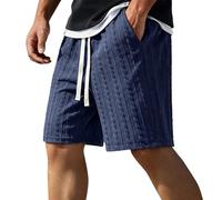 Genérico Pantalon Corto Hombre Antiarrugas y fácil de cuidar Ajuste Holgado y cómodo Tiro Medio para Mayor Comodidad para Uso Diario y Actividades（Light Verde；S）