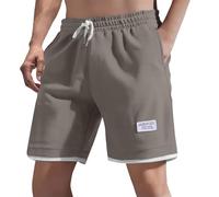 Genérico Pantalon Corto Hombre Antiarrugas y fácil de cuidar Ajuste Holgado y cómodo Tiro Medio para Mayor Comodidad para Actividades al Aire Libre（Grey；5XL）