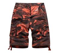 Genérico Pantalon Corto Hombre Cargo, Pantalon Corto Hombre Casual, Algodón Orgánico Reforzadas Corte Holgado Y Versátil Pantalón Corto Shorts De Moda Adecuados para Correr a Diario Y Hacer Deporte