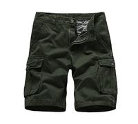 Genérico Pantalon Corto Hombre Cargo, Pantalon Corto Hombre Verano, Algodón Orgánico Reforzadas Corte Holgado Y Versátil Pantalón Corto Cómodo Rápido Color Sólido Holgados Transpirables Shorts