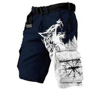 Genérico PantalóN Corto Hombre Casual,Pantalones Cargo De Estilo NóRdico para Aventuras Al Aire Libre con MúLtiples Bolsillos