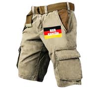 Genérico Pantalon Corto MontañA Hombre - Pantalones Cortos Deportivos Verano Hombre Holgados Transpirables cómodos Informales Estampados Casuales