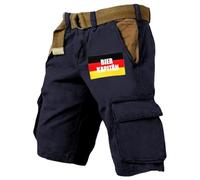 Genérico Pantalon Corto MontañA Hombre - Pantalones Cortos Deportivos Verano Hombre Holgados Transpirables cómodos Informales Estampados Casuales