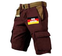 Genérico Pantalon Corto MontañA Hombre - Pantalones Cortos Deportivos Verano Hombre Holgados Transpirables cómodos Informales Estampados Casuales