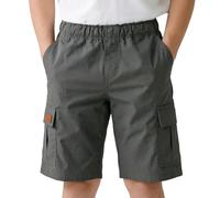 Genérico Pantalon Corto NiñO Deporte,Pantalones Cortos Cargo para NiñOs Y NiñAs con Cintura EláStica Estilo Jogger Uniformes Escolares Pantalones Cortos Chinos De Sarga EláStica con Bolsillos