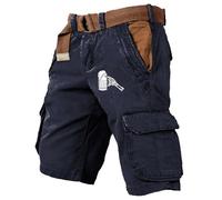 Genérico Pantalon Corto Trekking Hombre - Pantalones Cortos Cargo para Hombre con Estampados Modernos Ropa versátil Ideal para Uso Diario Pantalones de Entrenamiento cómodos para Ligeros Resistentes