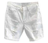 Genérico PantalóN Corto Vestir Hombre - Pantalones Rectos De Mezclilla Rasgados De Verano para Hombre Corcel