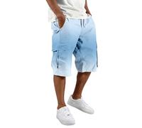 Genérico - Pantalón de carga para hombre, efecto degradado, para correr, de trabajo, de moda, sombreado, de uso múltiple, pantalones de senderismo, coloridos, carga Streetwear, azul, S