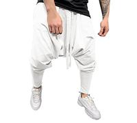 Genérico Pantalon De Sport Homme Pantalon D'été Décontracté Homme Grande Taille Elastique Lin Coupe Ample Été Coton Lin Jambe Droite Pantalons En Pour Hommes Taille Élastique Cordon De Serrage