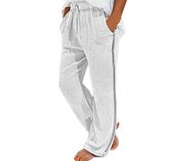 Genérico Pantalon De Sport Homme Pantalon Homme Décontractés De Plage Léger Été Decontracte D'été En Lin Pour Lin Coton Pantalons Jogging Pour Hommes Long Décontracté Cordon Serrage