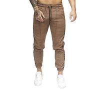 Genérico Pantalón De Trabajo Hombre - Pantalones Elasticos Hombre Los Hombres Que empalman los Monos a Rayas Casual Pocket Sport Work Pantalones Casuales Pantalones (Yellow M)