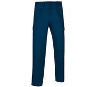 Genérico Pantalón de Trabajo Multibolsillos, Sarga Mezcla 65% Poliéster 35% Algodón, Cintura Elástica, 5 Bolsillos con Autoadherente, Costuras Reforzadas | Talla 3XL, Azul Marino Orión