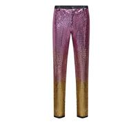 Genérico Pantalón Disco Hombre Pantalones Pata De Elefante Hombre 70 Traje Disco Metalizado Brillante Lentejuelas Traje De Carnival Para Baile Y Espectáculos Y Fiestas Temáticas, rosa, XXL