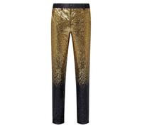 Genérico Pantalón Disco Hombre Pantalones Pata De Elefante Hombre 70 Traje Disco Metalizado Brillante Lentejuelas Traje De Carnival Para Baile Y Espectáculos Y Fiestas Temáticas, Negro , XXL