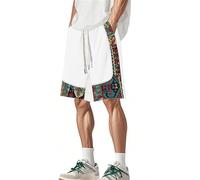 Genérico Pantalon Hombre Corto,Pantalones Cortos Casuales De Verano para Hombre Estilo éTnico Estampados Transpirables Holgados Y A La Moda
