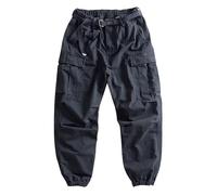Genérico Pantalon Hombre Verano,Pantalones De Trabajo Casuales De Moda Sueltos con Bolsillo Grande De Verano para Hombres