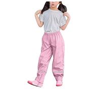 Genérico Pantalon Impermeable Niño y Niña Peto de Lluvia Plegable Ligero Pantalón de Lluvia Transpirable Pantalónes Reflectante
