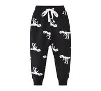 Genérico Pantalón Jogging Garcon Jogging Niño Garcon cordón de sujeción cómodo, cintura elástica, chándal de fútbol infantil, pantalones para niño Baggy, B-le negro, 7 años