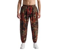 Genérico Pantalon Largo Hombre - Pantalon Lino Hombre Pantalones Casuales de Lino de Verano nuevos para Hombre con Flores Grandes