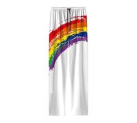 Genérico PantalóN Lino Hombre,Pantalones Hombre,Pantalones Casuales de Lino Hombre Estampado Arcoíris Uso Diario Exterior Verano Primavera Holgados Cómodos