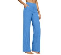 Genérico Pantalon Mujer Color Liso con Bolsillo - Ropa Mujer Pant Tiro Alto Único Basicas, Pantalón Classic Transpirable Pant Voyage Detente Azul Claro XL