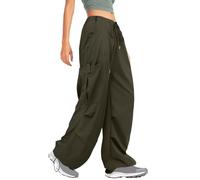 Genérico PantalóN Mujer Palazzo,Pantalones Carga Holgados para Mujer Ropa Calle Pantalones CháNdal Hip Hop Pantalones CháNdal con CordóN Pantalones Casuales Sueltos Pierna Ancha