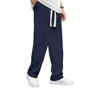 Genérico Pantalon Pana Hombre Pantalón Casual de Chandal Casual Tallas Grandes Largo Ropa Deportiva para Elastico Pantalones de Chandal Hombre Pantalon de Pana Azul Marino XL