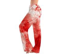 Genérico Pantalon Pijama Halloween Mujer Halloween Costume Algodon De Casa Pijamas Cosplay Trajes Holgado Talla Grande Pantalones Cómodo Polar Otoño Ropa 2#sandía roja S