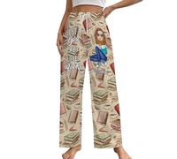 Genérico PantalóN Pijama Mujer Largo,Solo Una Chica A La Que Le Gustan Los Libros Pantalones De Pijama Amante De Los Libros para Mujeres Chica Amante De La Lectura Ropa De Dormir