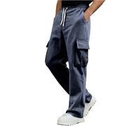 Genérico Pantalón Senderismo Hombre Pantalon Jogger Casual Tallas Grandes Pantalones Hippies de Pana Pantalon de Pana Slim Fit Baggy Hippies Ropa Casual Hombre Azul Marino XL