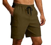 Genérico Pantalon Trabajo Corto Hombre - Pantalones Cargo Rectos con múltiples Bolsillos Sarga Resistente para Trabajo Exterior y Uso Diario diseño Casual Moderno