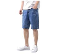 Genérico Pantalón Vaquero Corto Hombre, Pantalones Cortos Hombre Verano Holgado Relaxed Fit Denim Jeans Corto Cintura Alta Straight Classic Casual Pantalones para Cremalleras Y Bolsillos