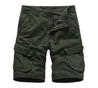 Genérico Pantalones Cargo Cortos Hombre, Pantalon Corto Hombre Verano, Algodón Orgánico Reforzadas Corte Holgado Y Versátil Pantalón Corto Transpirables Color Sólido Slim Rápido Cremallera Shorts